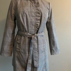 Talbots Houndstooth/multi pattern raincoat